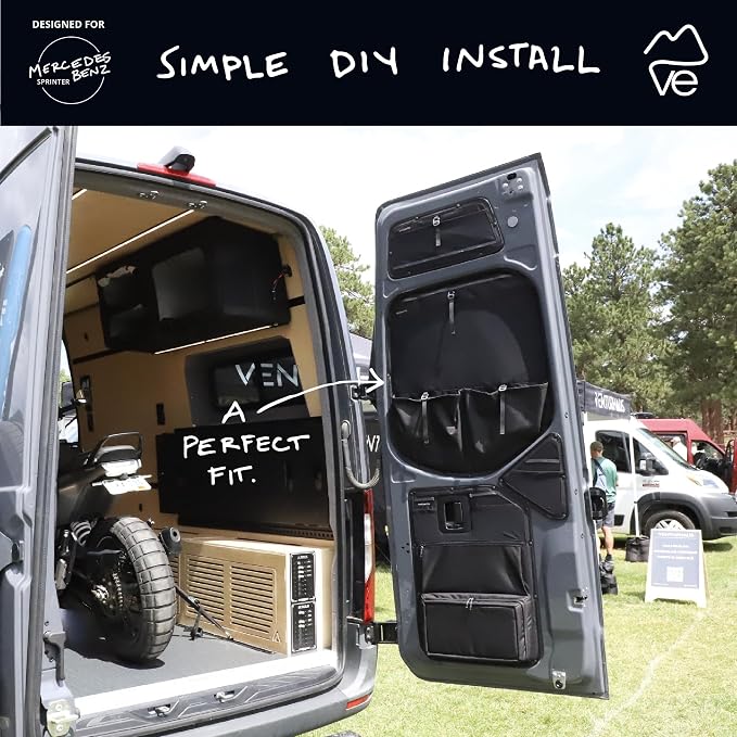 VanEssential Rear Door MIDDLE Storage Panels (Pair) Designed for Mercedes-Benz VS30 (Van Years 2019 to Current)
