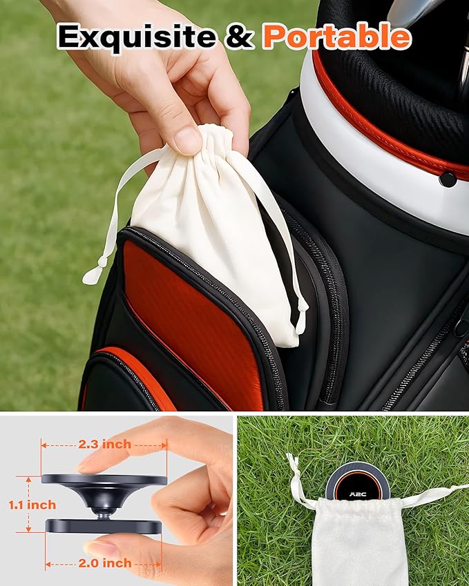 A2C Alloy Magnetic Golf Cart Phone Holder for MagSafe iPhone, Unique Fathers Day Golf Gifts for Men Dad Him Husband Ladies Her Golfers, Golf Accessories Essentials Gadgets Fits EZGO, Club Car, Yamaha