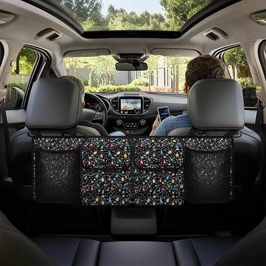 Car Trunk Organizer Hanging Christmas Light Strips Car Back Seat Storage Bag Collapsible Auto Cargo Bag Auto interior Accessories for Most Sedans SUV Jeep Trucks MPV