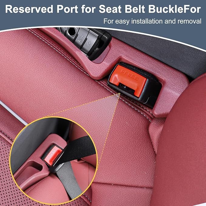 Car Seat Gap Filler 2 Pack，Seat Gap Filler Between Seat and Console,No Drop Gap Filler with Storage,Universal Fit Car Gap Filler for Car SUV Truck Auto Accessories（Wine Red）