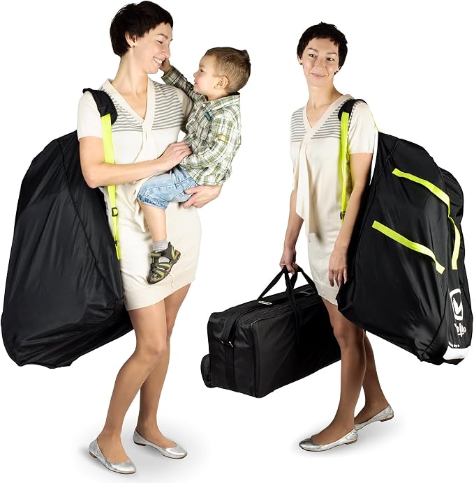 V VOLKGO Car Seat Travel Bag For Airplane with Carrying Straps, Gate Check Bag, Car Seat Bags for Air Travel Carseat Travel Cover, Carseat Travel Bag Cover for Airplane Travel