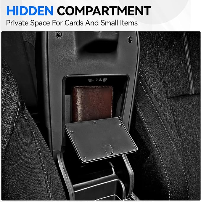 2PCS Center Console Organizer Tray for 2026 2023-2025 Honda Accord Gen 11th Accessories, Armrest Storage Box and Hidden Storage Organizer for Accord LX EX Sport EX-L Sport-L Touring Hybrid & Gas