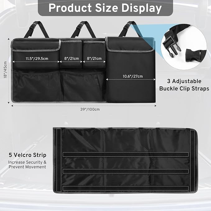XHRING Car Trunk Organizer Backseat Hanging Storage Bag for Subaru Crosstrek Forester Outback Ascent Premium Sport Limited Base Touring XT SUV Accessories 2000-2025 2026