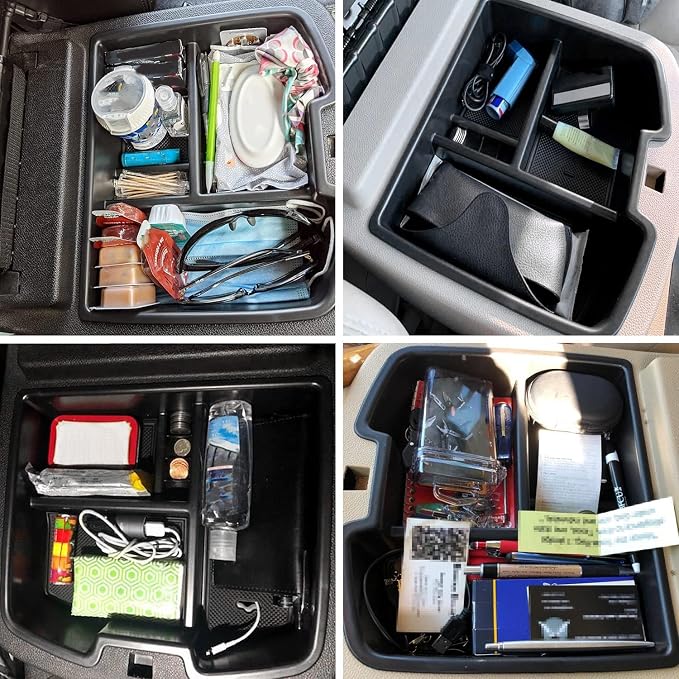 Center Console Organizer Tray Compatible with 2007-2014 GMC Sierra Chevy Silverado Tahoe Yukon Suburban - Accessories Replaces 19166288