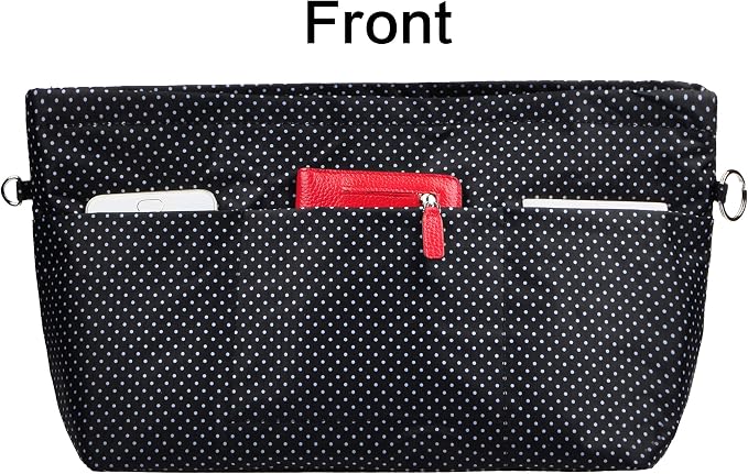 Vercord Handbag Purse Tote Pocketbook Organizer Insert Zipper Closure 11 Pockets 3 Sizes Many Colors