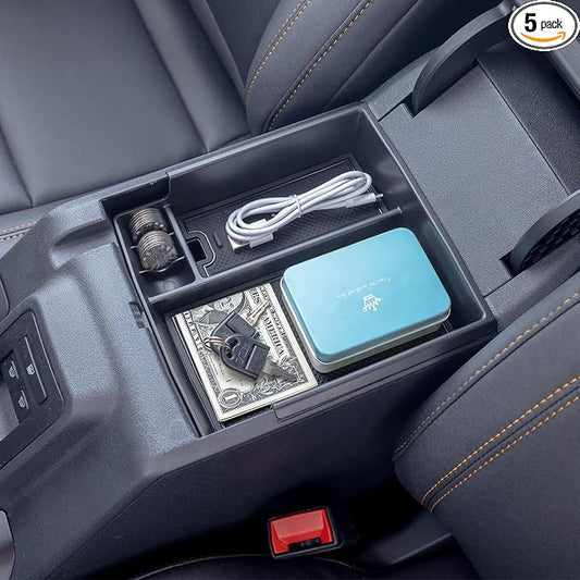 TOPINSTALL 21-24 Tray Compatible with 2021-2024 Ford Bronco & 2025+ Bronco 2-Door & 2025+ 4-Door Manual Transmission, Full Size Bronco Organizer (NO for 25 4-Door Automatic & Sport Model)