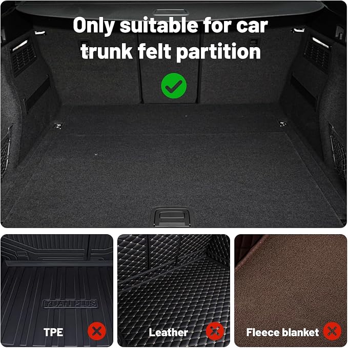 2 Pack Adjustable Hook and Loop Trunk Organizer Blocks for Car & Truck | Non-Slip Lining, Designed for Felt-Lined Car Interiors (3.94"x3.94"x3.94")