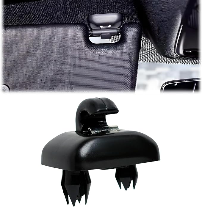 2015 Q5 Sun Visor Clip Replacement Compatible with Audi, Sunvisor Inner Clip for A1 A3 A4 A5 A6 Q3 Q5 S3 S4 S5 TT, ABS Construction Interior Sunscreen Holder Hook, OEM #8U0857562A (1Pcs Black)