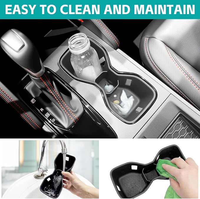 Cup Holder Organizer for 2022-2025 Nissan Frontier S SV Pro-X Pro-4X SL Accessories, Noise-Free Water & Dust Proof Silicone Insert Console Drink Holder for 22-25 Frontier Accessories