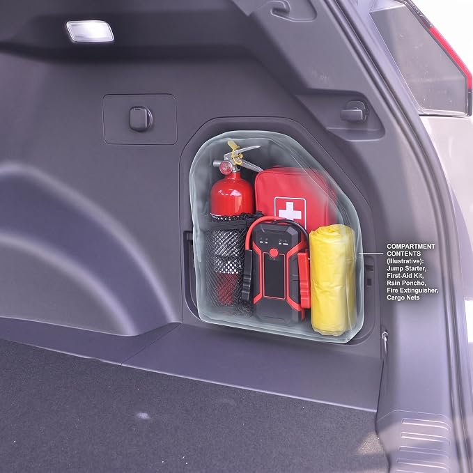 Trunk Upgrade, Trunk Organizer Pocket Bag, Trunk Cubby Storage bag,Cargo side pocket For Toyota Rav4 Gen6 2026+ Black, 1 pc