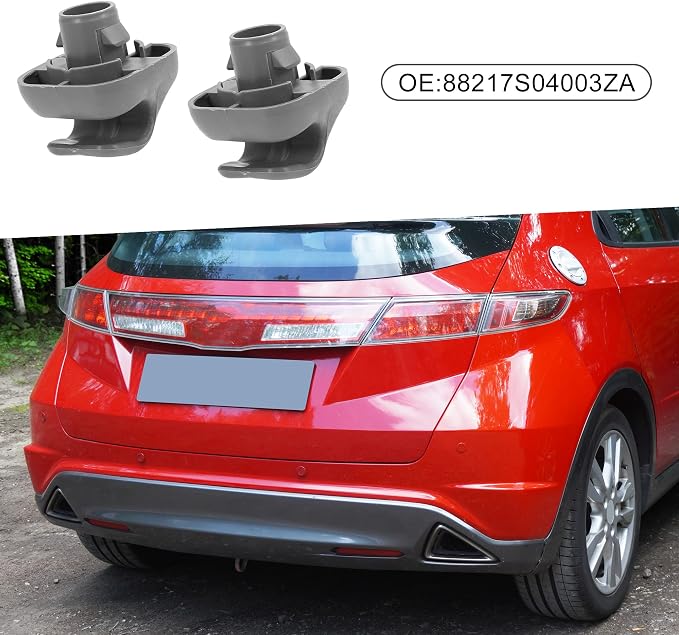 Sun Visor Clip 88217-S04-003ZA for Honda Civic 1996-2008 2pcs Plastic Gray