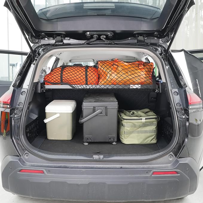 HIGH FLYING for Toyota RAV4 2026 2027 Interior Storage Molle Panel Cargo Shelf Trunk Organizer Luggage Carrier Rack Modular System Aluminum (Shelf+Storage Box)