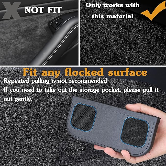 for Tesla Model Y 3 Sunglasses Holder Center Console Organizer Tray Storage Box Key Card Coin Holder Silicone Hook for Flocking Tesla Accessories