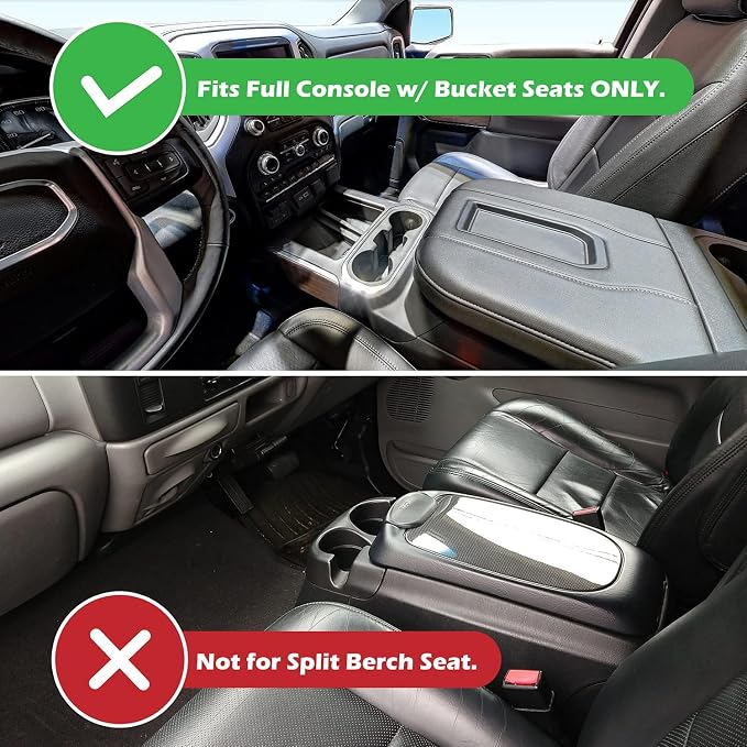 Center Console Organizer Tray Compatible with 2014-2018 GMC Sierra Accessories, (2015-2020) Yukon/Chevy Tahoe Silverado Suburban, Armrest Storage Box Replaces 22817343(Black)
