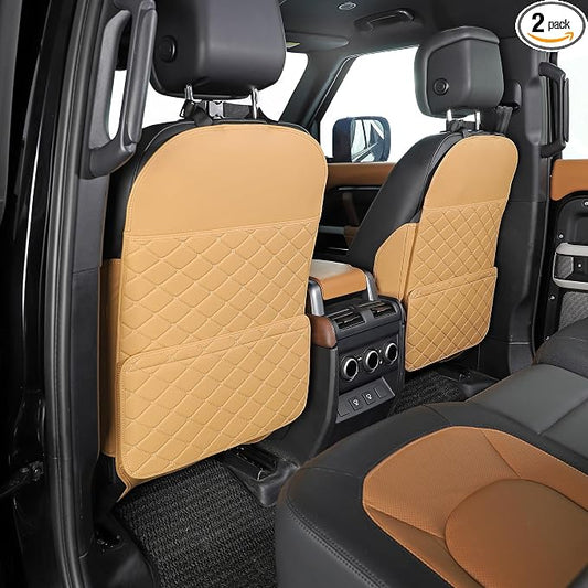 TAIKOO Seat Back Protector,Shields Seat Backs From Kicks and Adds Storage | kick mats back seat protector easy to install and clean, well-crafted, sturdy, durable and stylish.2 Pack