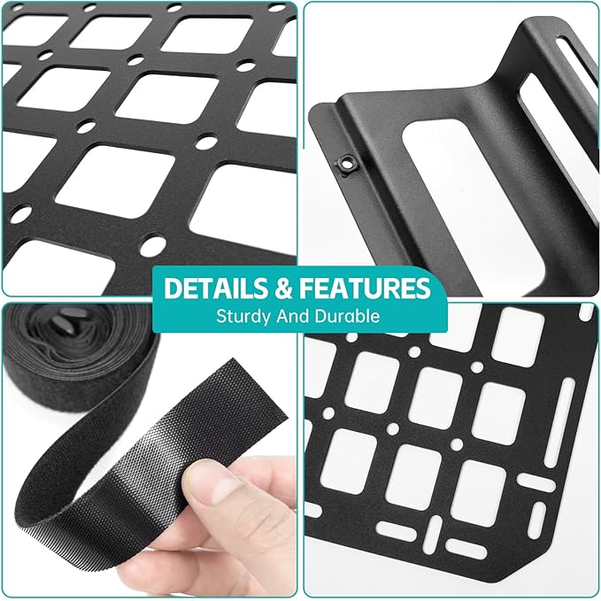 Tactical Seat Back Molle Panel Compatible with 2015-2025 Ford F150 / Raptor, 2017-2025 Super Duty Accessories Rigid Molle Seat Back Organizer Storage System Fit for 2015-2025 F-150 Accessories
