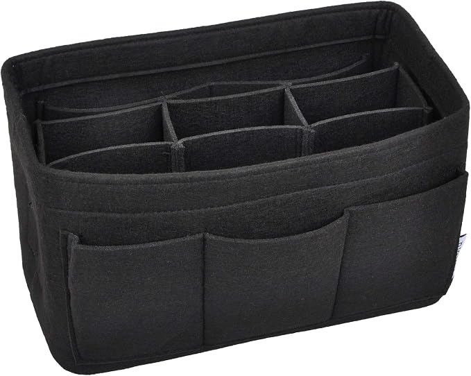 Vercord Felt Purse Organizer Handbag Insert Liner Shaper Bag in Bags for Speedy Neverfull Tote Black Xlarge