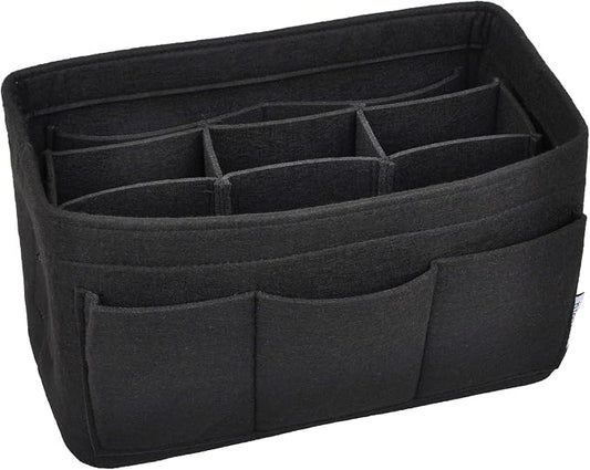 Vercord Felt Purse Organizer Handbag Insert Liner Shaper Bag in Bags for Speedy Neverfull Tote Black Xlarge