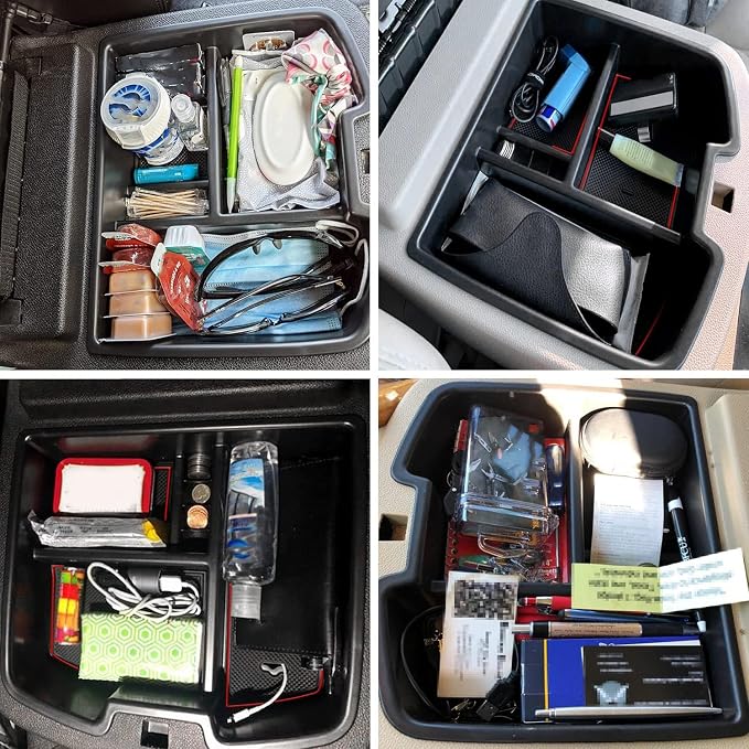 Center Console Organizer Tray Compatible with 2007-2014 GMC Sierra Chevy Silverado Tahoe Yukon Suburban - Accessories Replaces 19166288