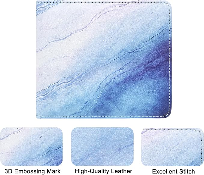 LumiMokki Car Registration and Insurance Holder, Leather Registration and Insurance Card Holder, Vehicle Glove Box Organizer - For Documents, Cards, License (Marble)