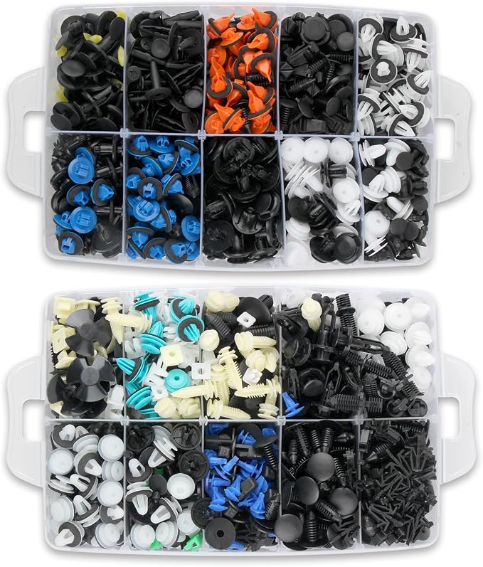 Car Retainer Clips 1501 PCS, 55 Sizes Car Panel Trim Clips Kits, Auto Push Fasteners for Ford GM Toyota Honda Chrysler BMW Benz Nissan Subaru Mazda Chevy GMC