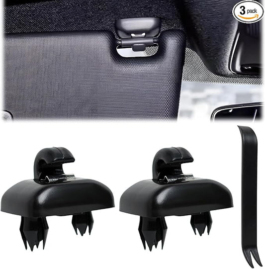 2015 Q5 Sun Visor Clip Replacement Compatible with Audi, Sunvisor Inner Clips for A1 A3 A4 A5 A6 Q3 Q5 S3 S4 S5 TT, ABS Construction Interior Sunscreen Holder Hook, OEM #8U0857562A (Black)