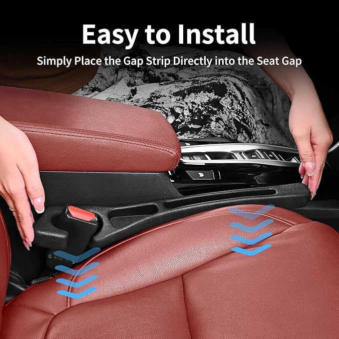 Car Seat Gap Filler, Car Seat Accessories, Car Organizers and Storage with Phone Holder, Car Organizer Fit Sedan SUV Truck Red Set of 2