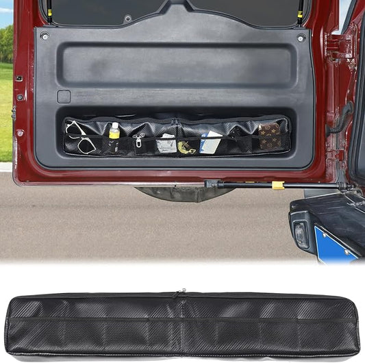 Aunginsy 1Pcs Trunk Organizer Compatible with Toyota FJ Cruiser 2007-2024+, Car Rear Tailgate Storage Bag Back Door Panel Storage Pocket Box Multi-Compartment Oxford Cloth Expansion Space Accessories