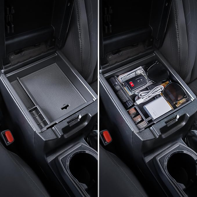 Carlimeki Center Console Organizer (3-piece set) for Tacoma 2016-2023 - for Tacoma Accessories