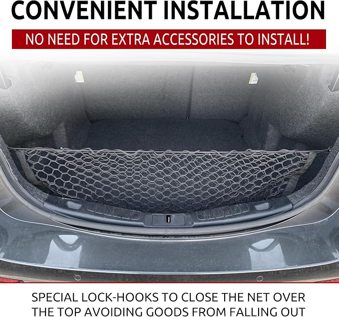 Trunknets Inc Envelope Style Trunk Cargo Net for Ford Fusion 2017 2018 2019 2020 NEW