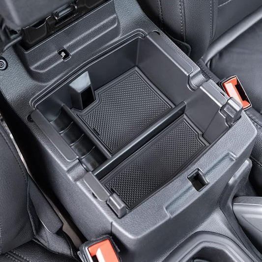 PIMCAR Center Console Organizer for Jeep Wrangler JL/JLU (2018-2026) & Gladiator JT (2020-2026) | Armrest Storage Tray | Interior Accessories (Not for JK/JKU) | Black Liner Trim