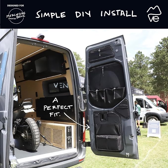 VanEssential Rear Door LOWER Storage Panels (Pair) Designed for Mercedes-Benz VS30 (Van Years 2019 to Current)
