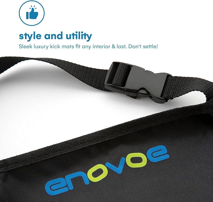Enovoe Kick Mats Back Seat Protector for Kids - 2 Pack - Premium Quality Car Seat Back Cover Offers Waterproof Protection of Your Upholstery from Mud and Scratches - Backseats Kick Protector for Child
