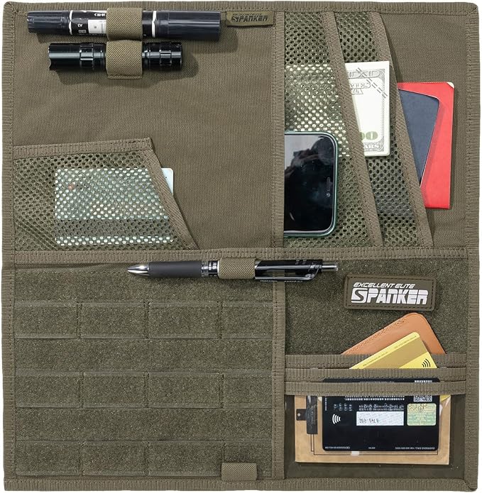 EXCELLENT ELITE SPANKER Tactical Visor Panel Organizer for Pickup F150 Large Molle Vehicle Sun Visor Holder Car Sunshade Storage Pouch
