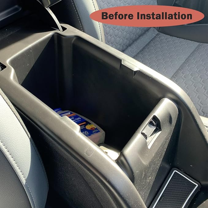 Center Console Organizer Fit Chevy Colorado/GMC Canyon, Red Trim | Compatible with 2015-2022, Armrest Secondary Storage Box, ABS Materials