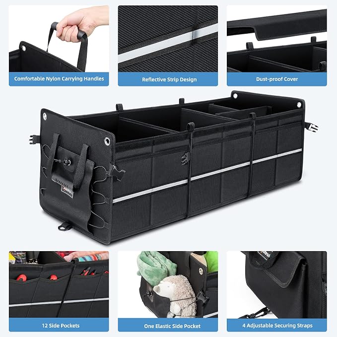 AstroAI Air Compressor Integrated Metal StructureTire InflatorI&Car Trunk Organizer Storage
