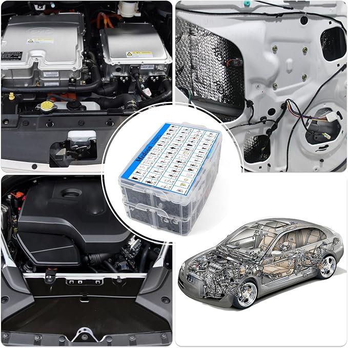 Car Retainer Clips 1501 PCS, 55 Sizes Car Panel Trim Clips Kits, Auto Push Fasteners for Ford GM Toyota Honda Chrysler BMW Benz Nissan Subaru Mazda Chevy GMC