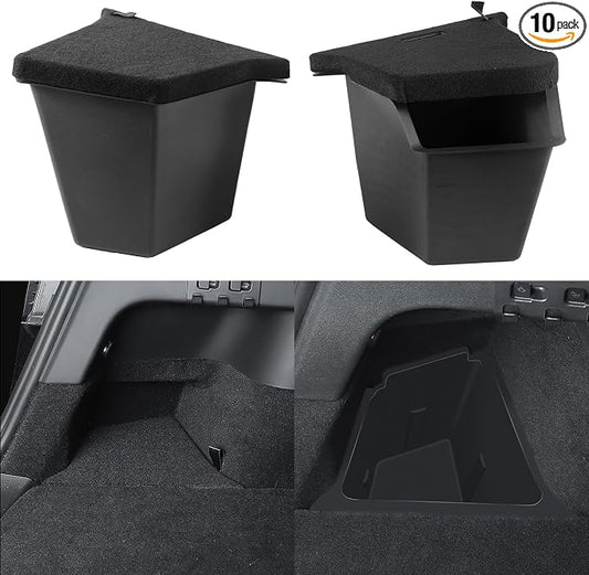 Tesla Model Y Juniper Rear Trunk Storage Bins 2025 2026 Tesla Model Y Juniper Trunk Organizer Storage Box with Cover TPE Tesla Model Y Juniper Accessories
