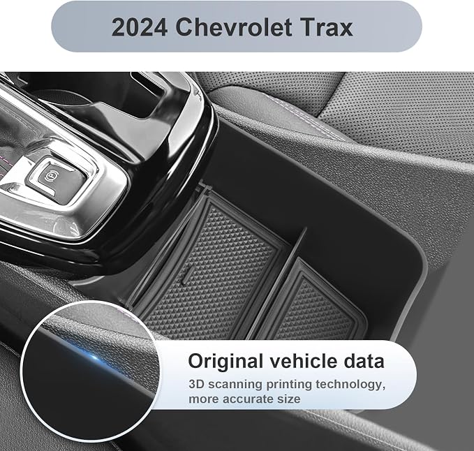 SKTU for 2024 2025 2026 Chevy Trax Center Console Organizer 2024 2025 2026 Chevy Trax Console Tray 2024 2025 2026 Trax Lower Console Tray 2024 2025 2026 Chevy Trax Accessories (Black)