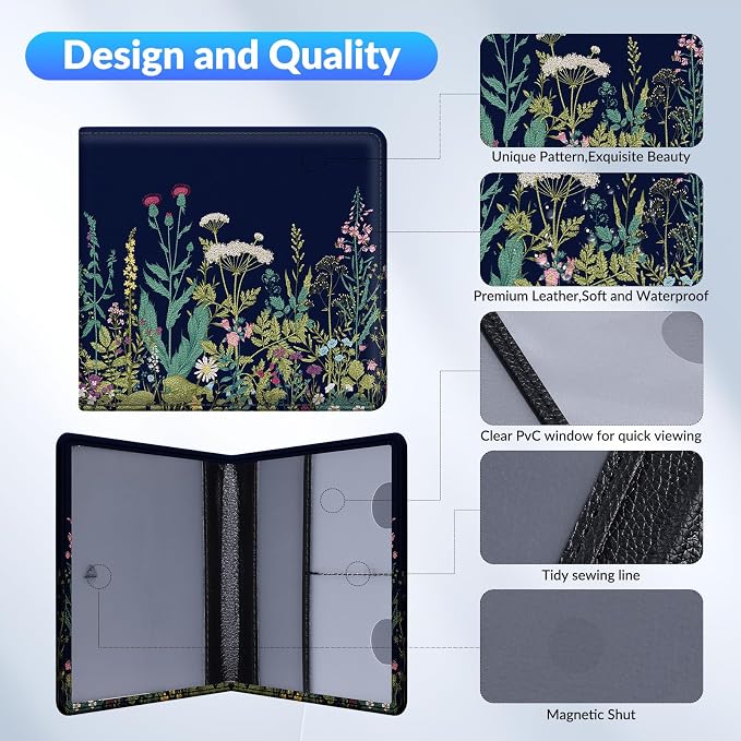Car Registration and Insurance Card Holder，Vehicle Glove Box Car Organizer，Accessories Case for Storing Driving Licences, Cards, Documents