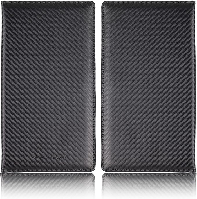 TOURSUIT Car Registration and Insurance Card Holder, Vehicle License Document Glove Box Compartment Organizer, Interior Car Accessories for Women Men (Carbon Fiber Black)
