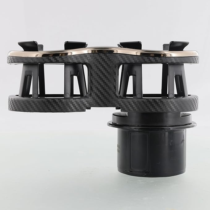 Armor All Cupholder 2 in 1 Expander, Turn 1 Cupholder to 2, Dual Drink Holder Expander with Adjustable Expandable Base to Fit Most Cars and Vehicles, Secure Hold with Drink Grips