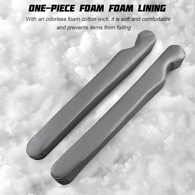 Mandark Car Seat Gap Filler, 2PCS Leather Vehicle Gap Stopper to Fill Between Seat and Console, Automotive Crevice Plug Blocker Accessories from Dropping, Universal for SUV, Sedan, Truck (Gray)