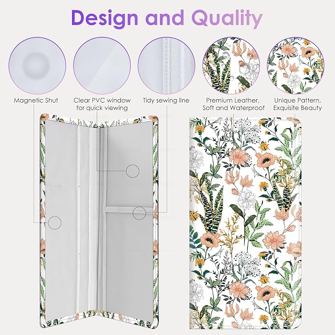 Car Registration and Insurance Holder，Colour Patterns Men Women Car License Document Registration and Insurance Card Holder