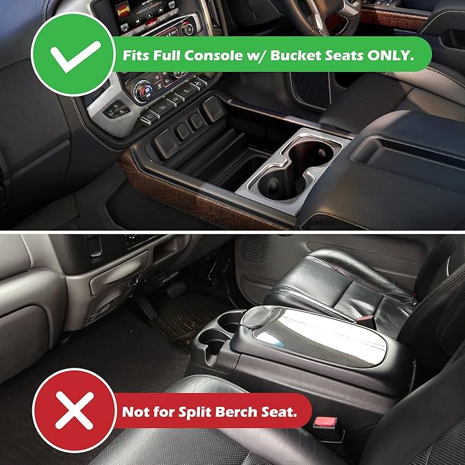 Center Console Organizer Tray Compatible with 2007-2014 GMC Sierra Chevy Silverado Tahoe Yukon Suburban - Accessories Replaces 19166288
