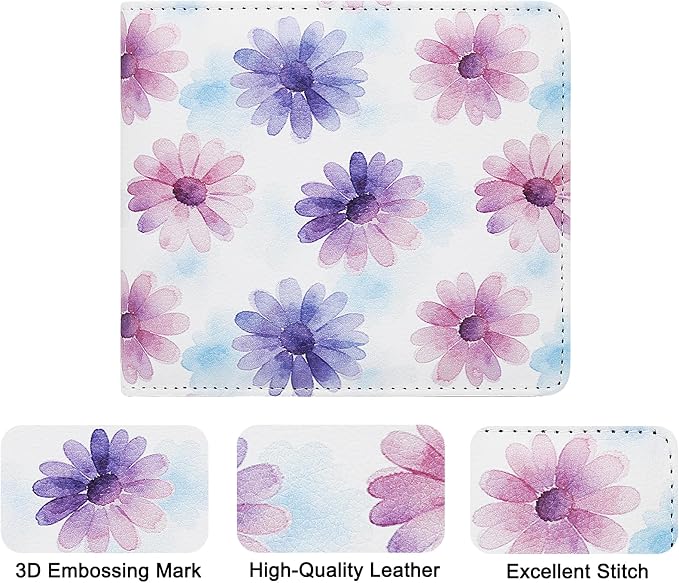LumiMokki Car Registration and Insurance Holder, Leather Registration and Insurance Card Holder, Vehicle Glove Box Organizer - For Documents, Cards, License (Floral B)
