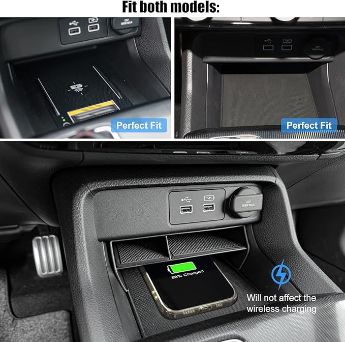 Thenice for 11th Gen Civic Center Console Organizer Caddy Glove Storage Box Compatible with Honda Civic 2022 2023 2024 2025 2026