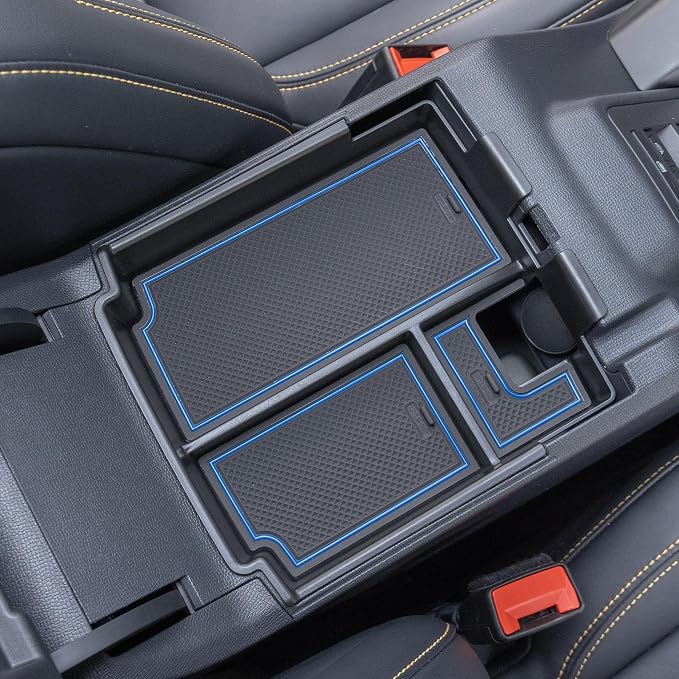 TOPINSTALL Blue 2025+ Upgraded Tray Compatible with Ford Bronco 2025 2026 4-Door Automatic Transmission, Full Size Bronco Console Organizer (NOT for Manual & 2-Door & Sport Model)