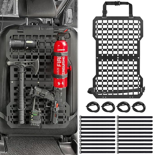 Rigid Molle Panels For Vehicles Truck Mount Rack Panel Tactical Seat Back Organizer Adjustable Versatile Panel (Molle Panels)