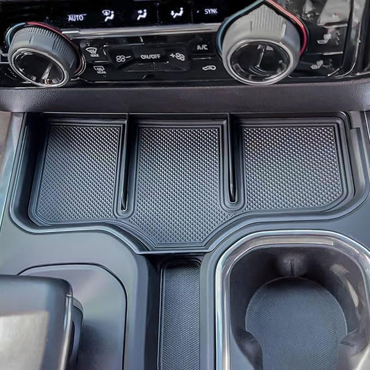 EDBETOS Center Console Organizer Compatible with 2023 2024 2025 2026 Chevy Silverado 1500 Accessories Middle Insert Tray - Full Console w/Bucket Seats ONLY